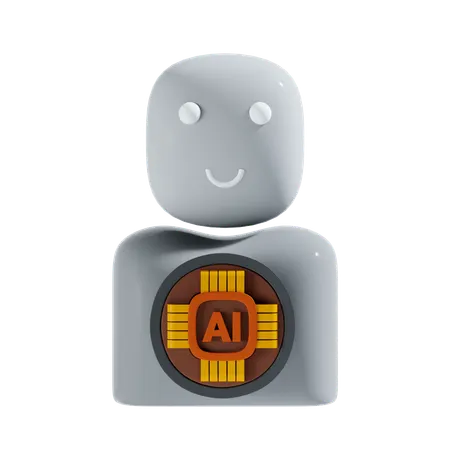 Ai humanoide  3D Icon