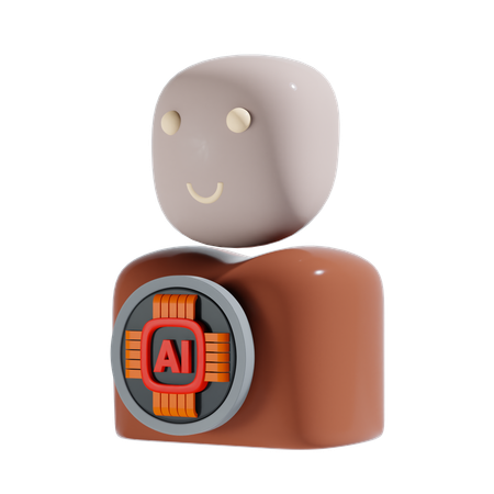 Ai humanóide  3D Icon