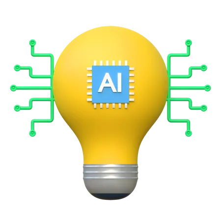 Ai Idea Creation Artificial Inteligence Icon 3 D Illustration 3D Icon