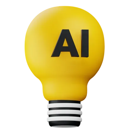 3 D Ai Idea Illustration With Alpha Background 3D Icon