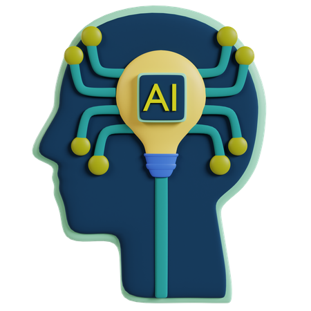 Ai Idea Human Lamp  3D Icon