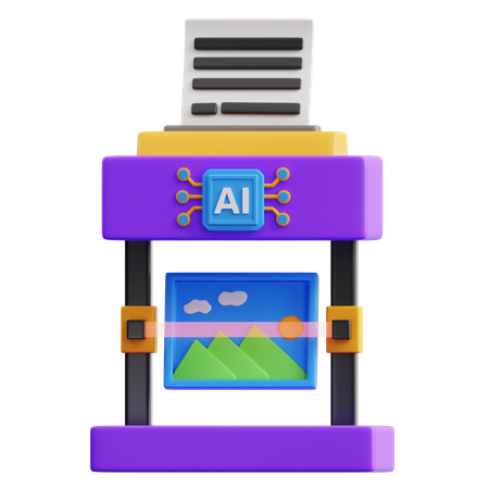 Ai Image Processing  3D Icon