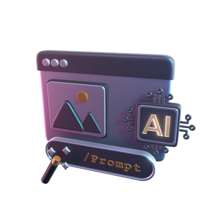 Ai Image Prompt  3D Icon