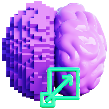 AI Image Upscaling Feature  3D Icon
