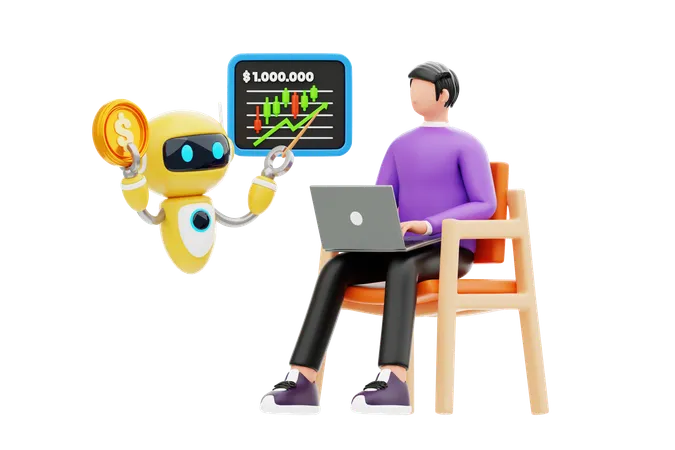 Ai In Finance  3D Illustration