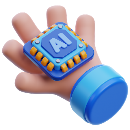Ai in hand  3D Icon