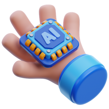 Ai in hand  3D Icon