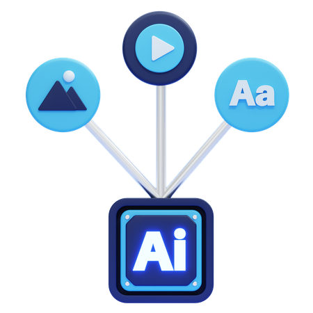 AI Intent Processor  3D Icon