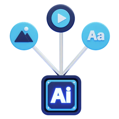 AI Intent Processor  3D Icon