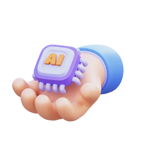 AI Interaction  3D Icon