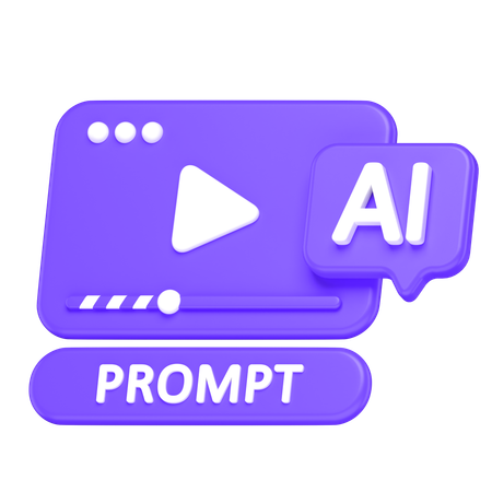 Ai Internet Video  3D Icon