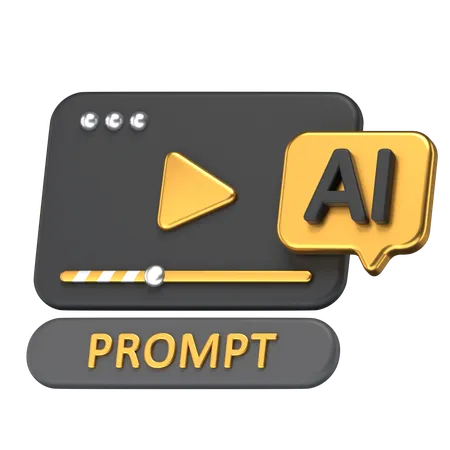 Ai Internet Video  3D Icon