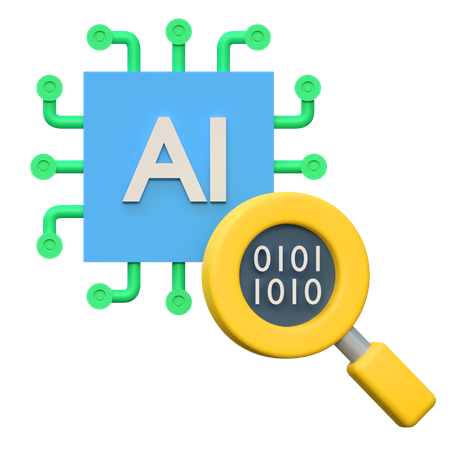 Investigación de IA  3D Icon