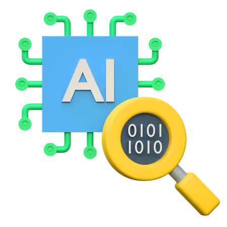 Investigación de IA  3D Icon