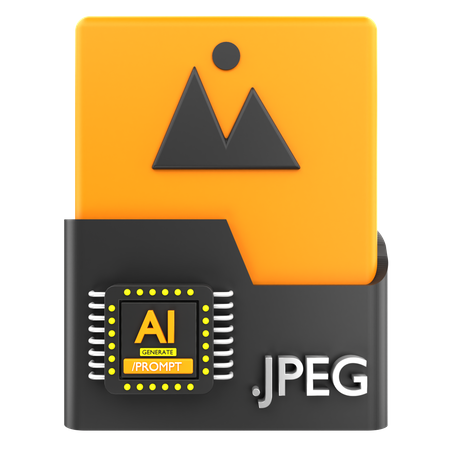 Ai Jpeg Generator  3D Icon