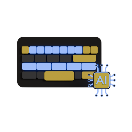 Ai Keyboard  3D Icon