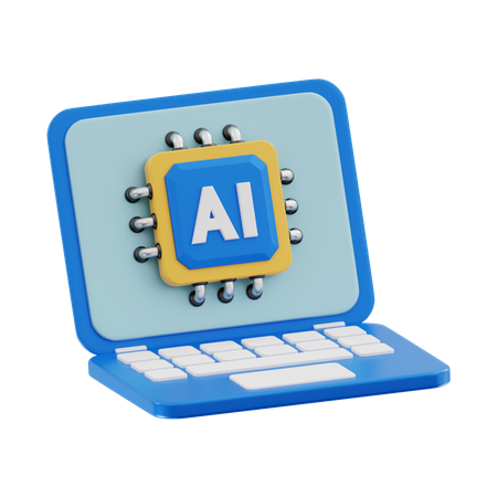 Ai Laptop  3D Icon