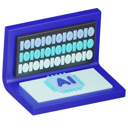 Ai Laptop  3D Icon