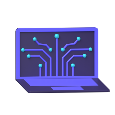 Ai Laptop  3D Icon