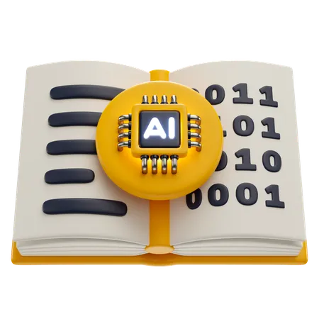 3 D Icon Illustration Of AI Learning 3D Icon