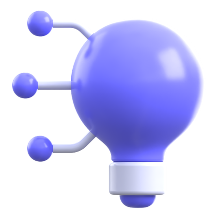 Ai Lightbulb  3D Icon