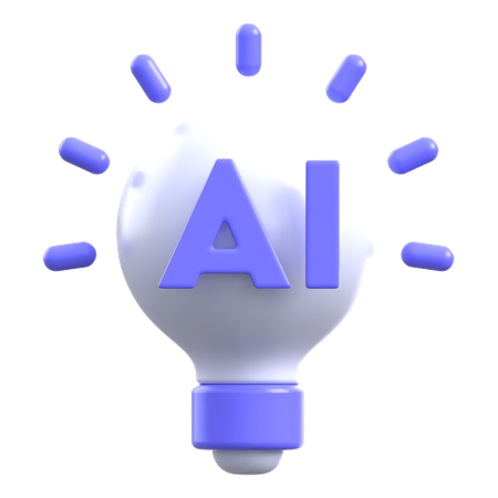 Ai Lightbulb Ai  3D Icon