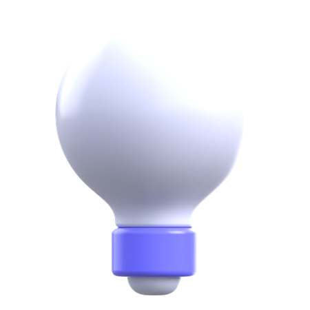 Ai Lightbulb Simple  3D Icon