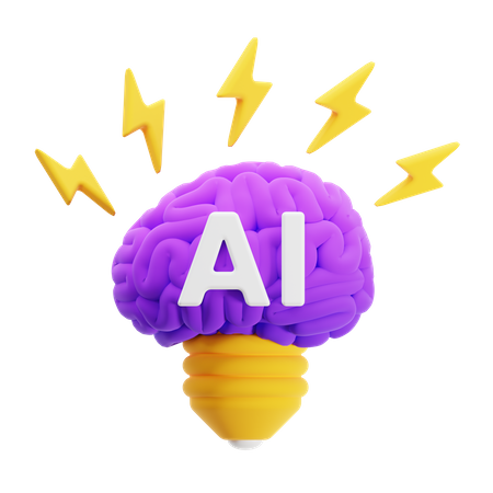 Lluvia de ideas de IA  3D Icon