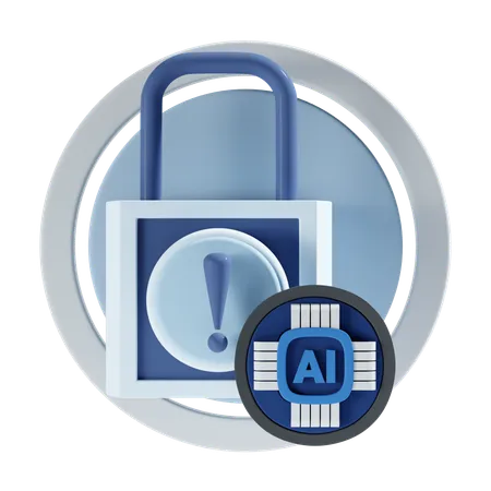 Ai Security 3 D Icon And Illustration 3D Icon