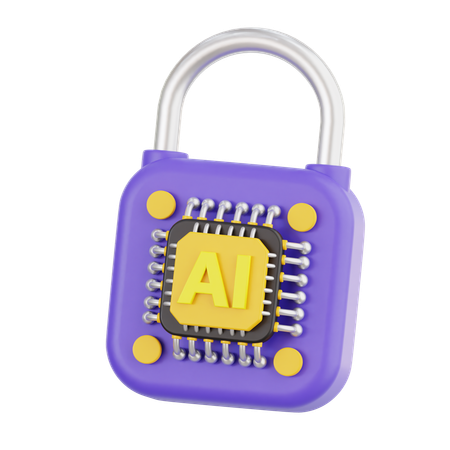 Ai Lock  3D Icon
