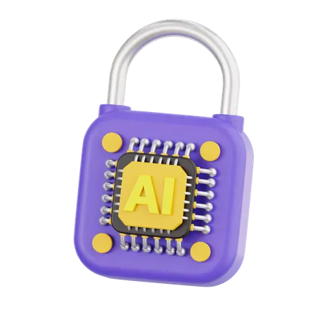 Ai Lock  3D Icon
