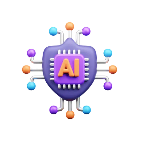 AI Lock  3D Icon