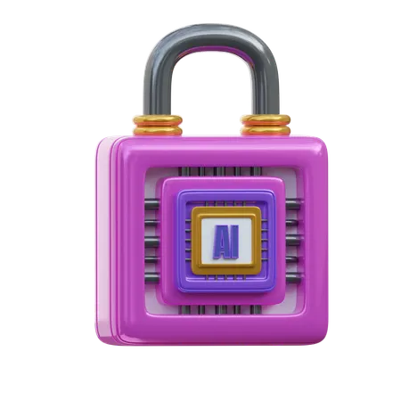 Ai Lock  3D Icon