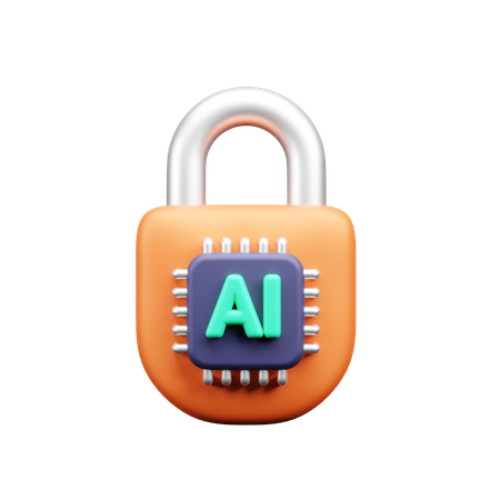 AI Lock  3D Icon