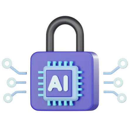 Ai Lock  3D Icon