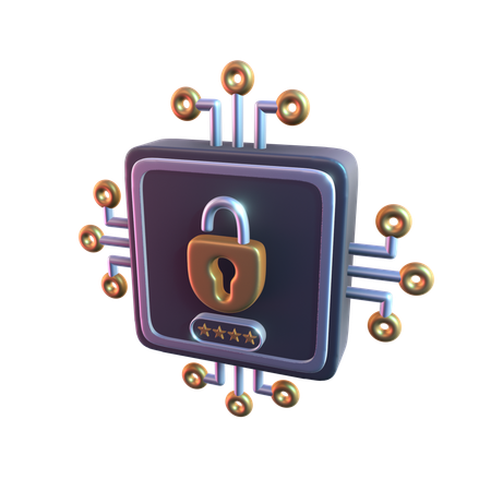 Ai Lock  3D Icon