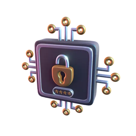 Ai Lock  3D Icon