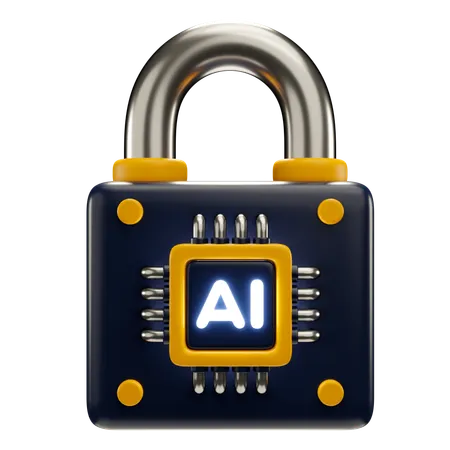 Ai Lock  3D Icon