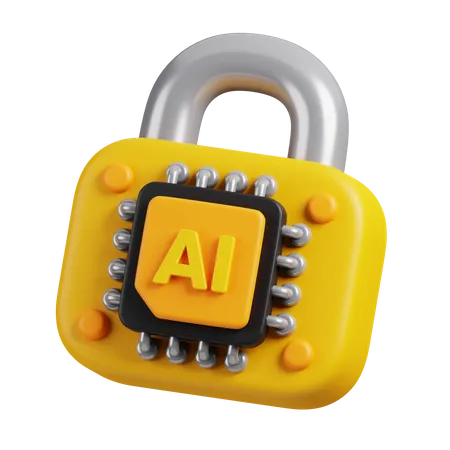 AI Lock  3D Icon