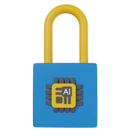 Ai Lock  3D Icon