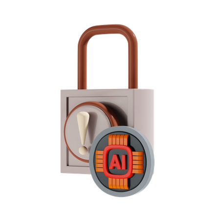 Ai Lock  3D Icon