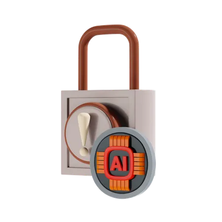 Ai Lock  3D Icon