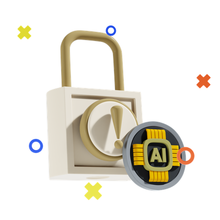 Ai Lock  3D Icon