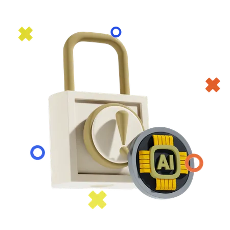 Ai Lock  3D Icon