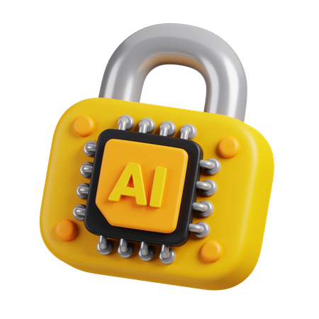 AI Lock  3D Icon