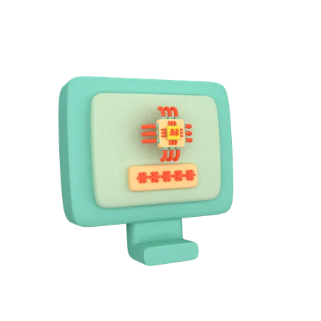 Ai Login  3D Icon