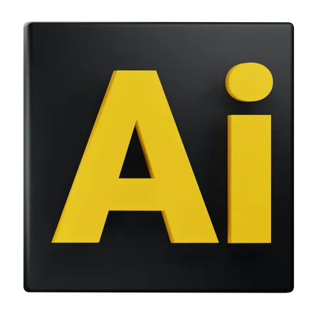 3 D Ai Logo Illustration With Alpha Background 3D Icon