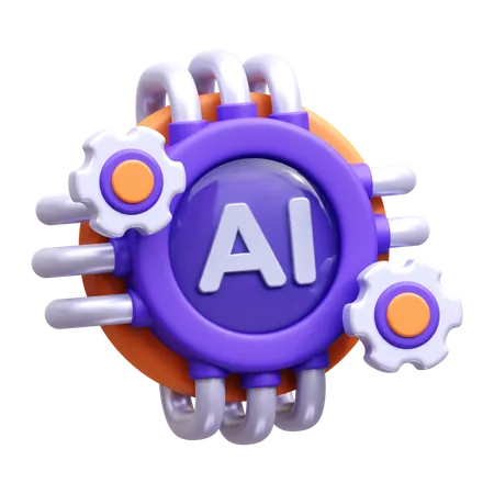 Ai Machine 3 D Illustration Icon 3D Icon