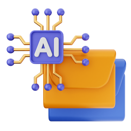 Ai mail message  3D Icon