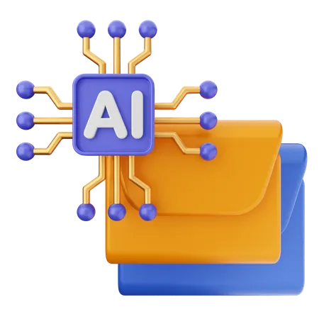 Ai mail message  3D Icon